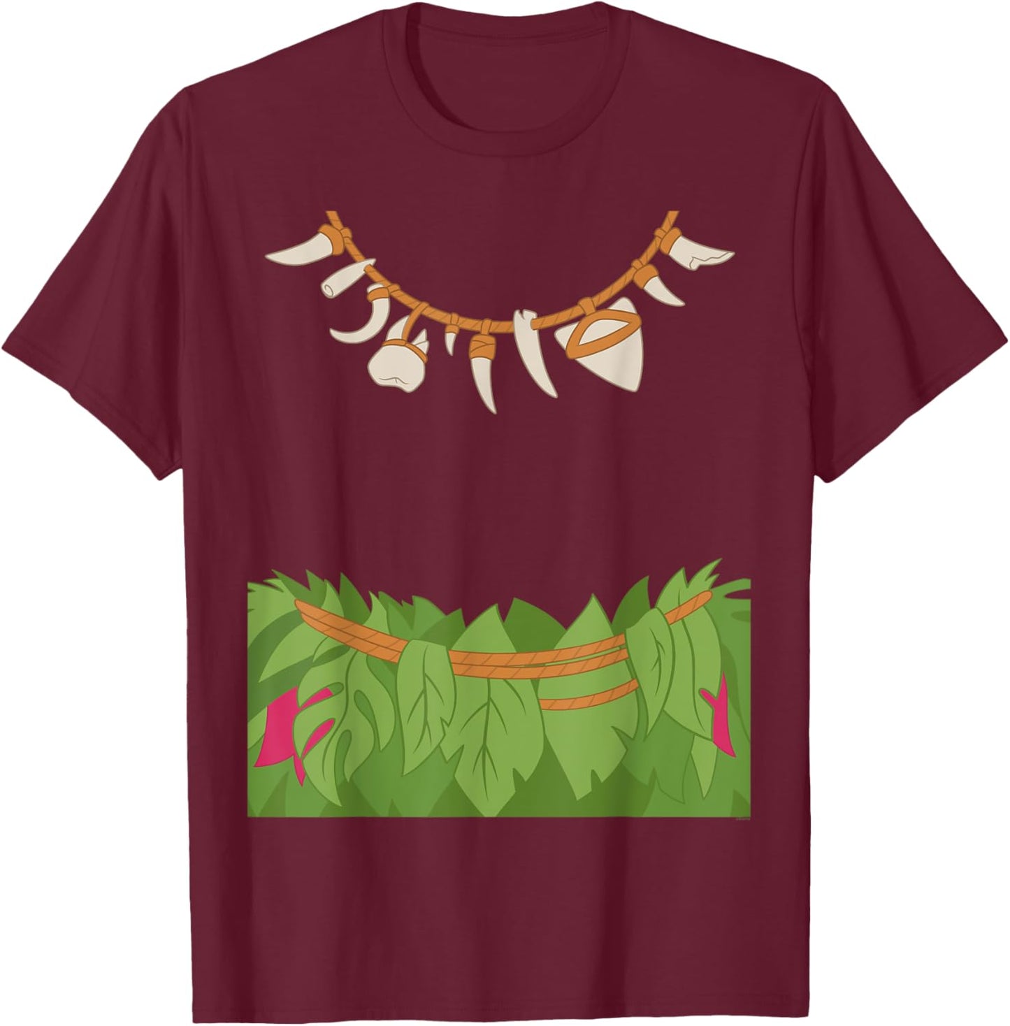 Disney Moana 2 Halloween Maui Inspired Costume T-Shirt - T-Shirt | Maroon