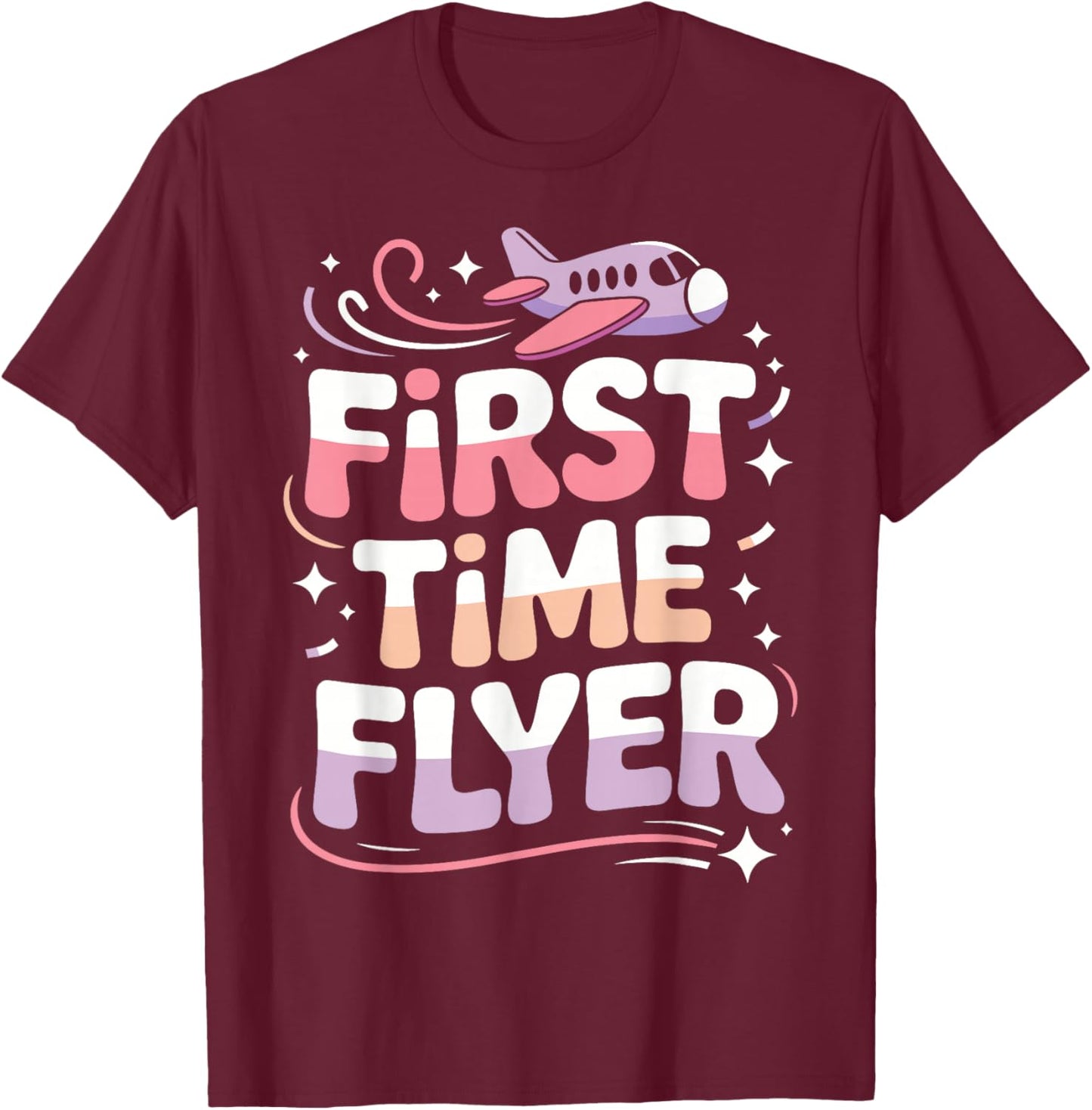 First Time Flyer | My First Plane Ride T-Shirt - T-Shirt | Maroon