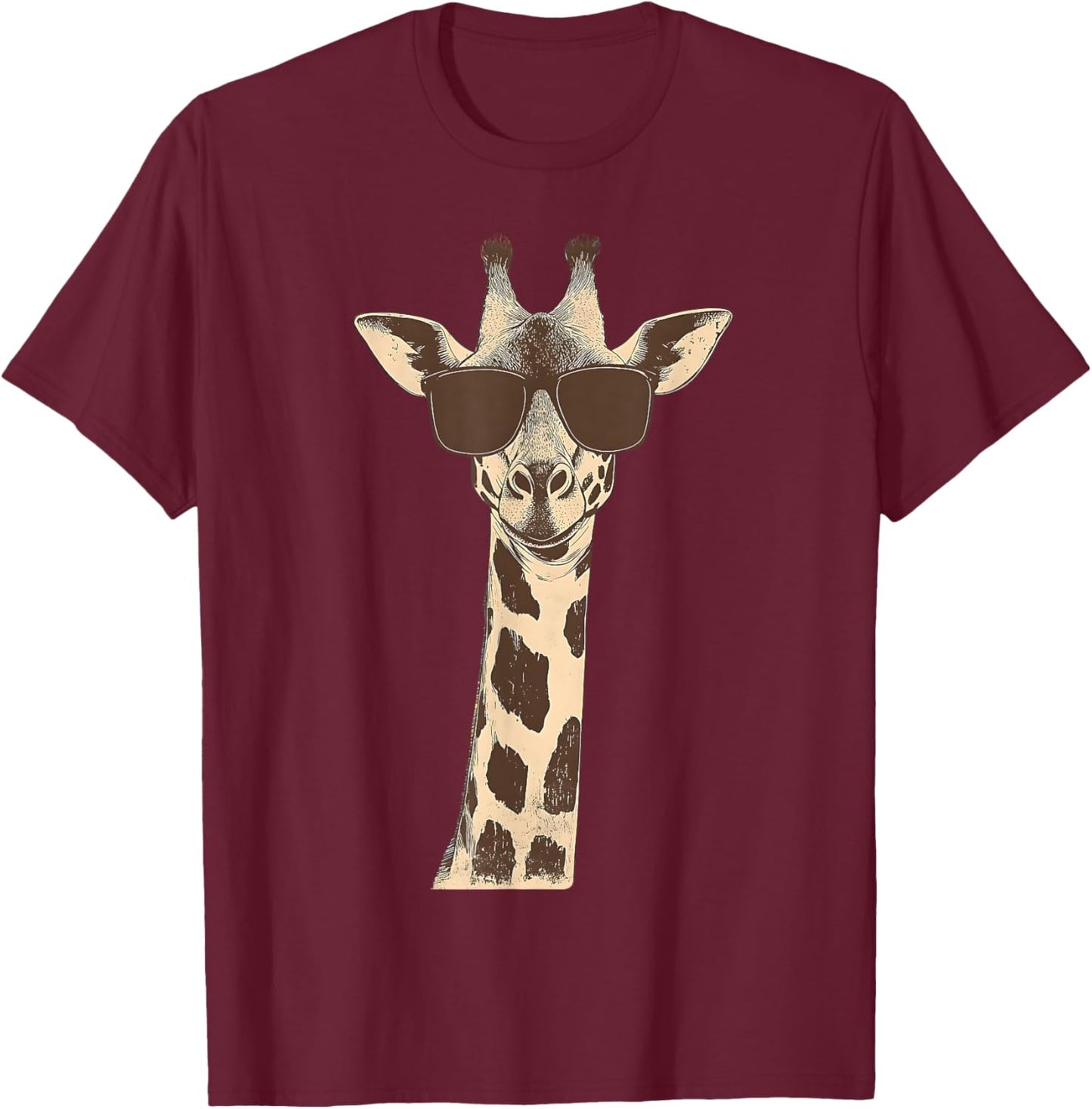 Zebra With Sunglasses Men Women Kids Wildlife Zoo Day Animal T-Shirt - T-Shirt | Maroon