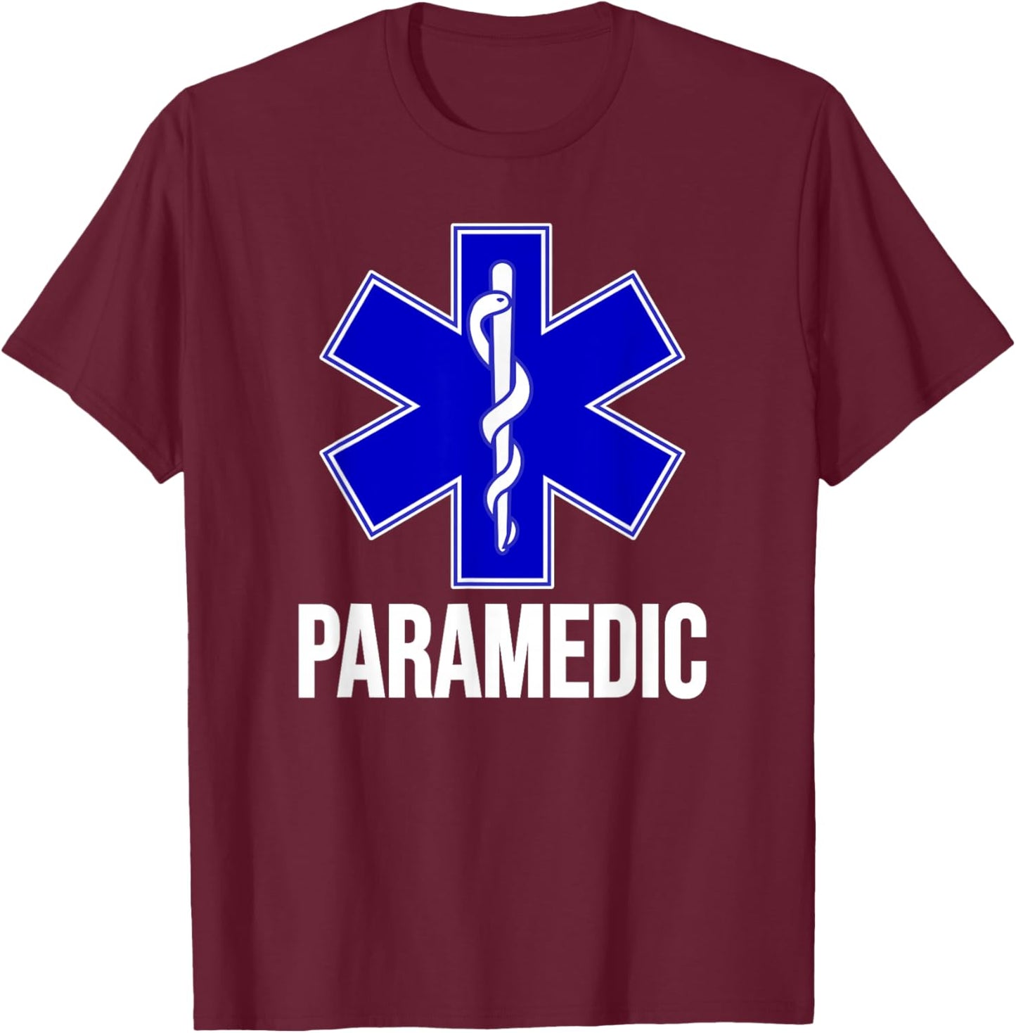 Paramedic Star of Life Emt Ems Ambulance Uniform Costume T-Shirt - T-Shirt | Maroon