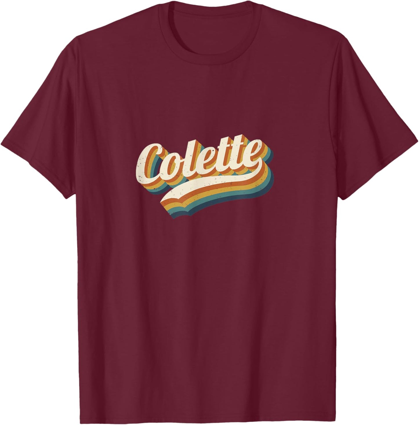 Vintage Colette Personnalisé Nom Colette T-Shirt - T-Shirt | Maroon