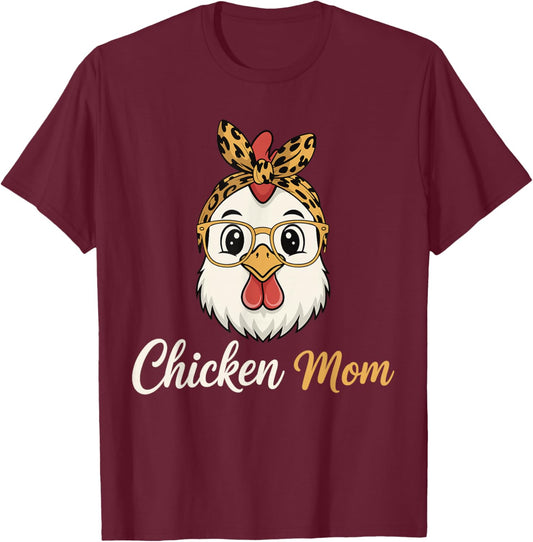 Chicken Mom Women Chicken Lover Chicken Mama T-Shirt - T-Shirt | Maroon