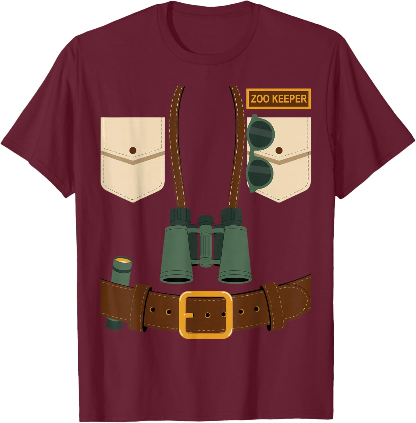 Zookeeper Halloween Costume T-Shirt - T-Shirt | Maroon