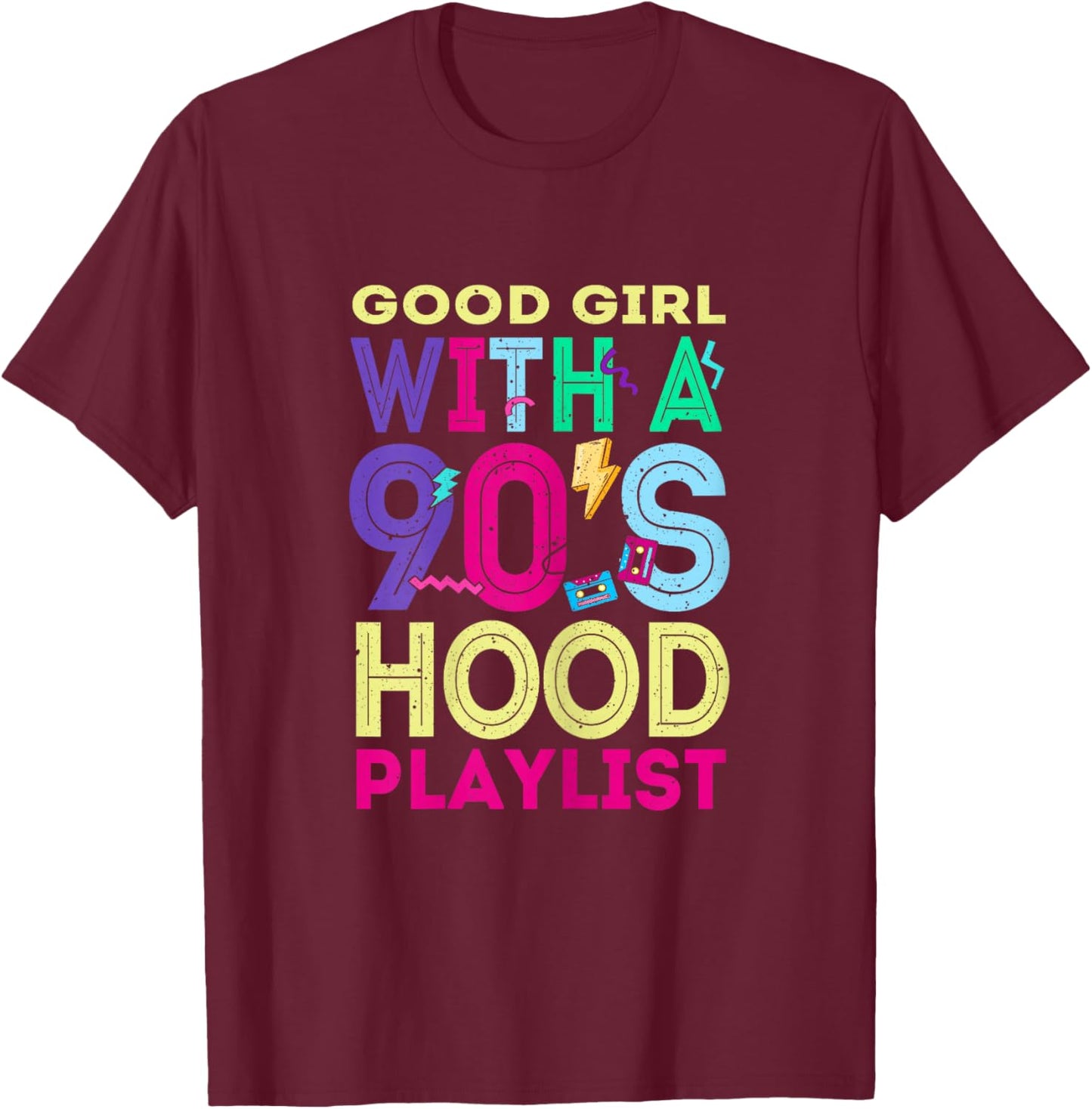 R&B Artist girls Vintage 90 s r and b graphic T-Shirt - T-Shirt | Maroon