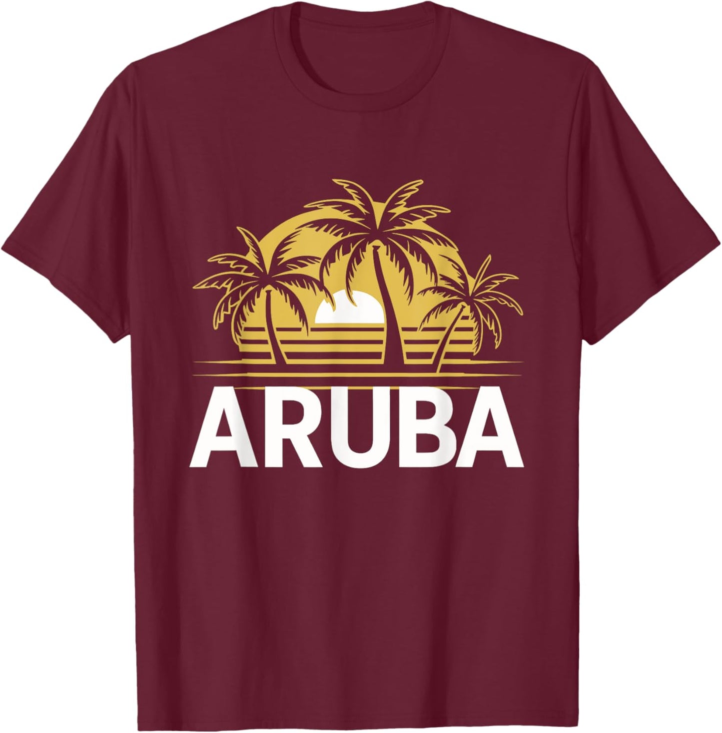 Aruba Caribbean Island T-Shirt - T-Shirt | Maroon