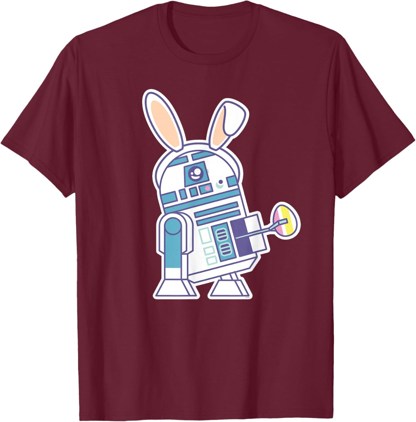 Star Wars R2-D2 Droid Cute Pastel Easter Bunny Costume & Egg T-Shirt - T-Shirt | Maroon