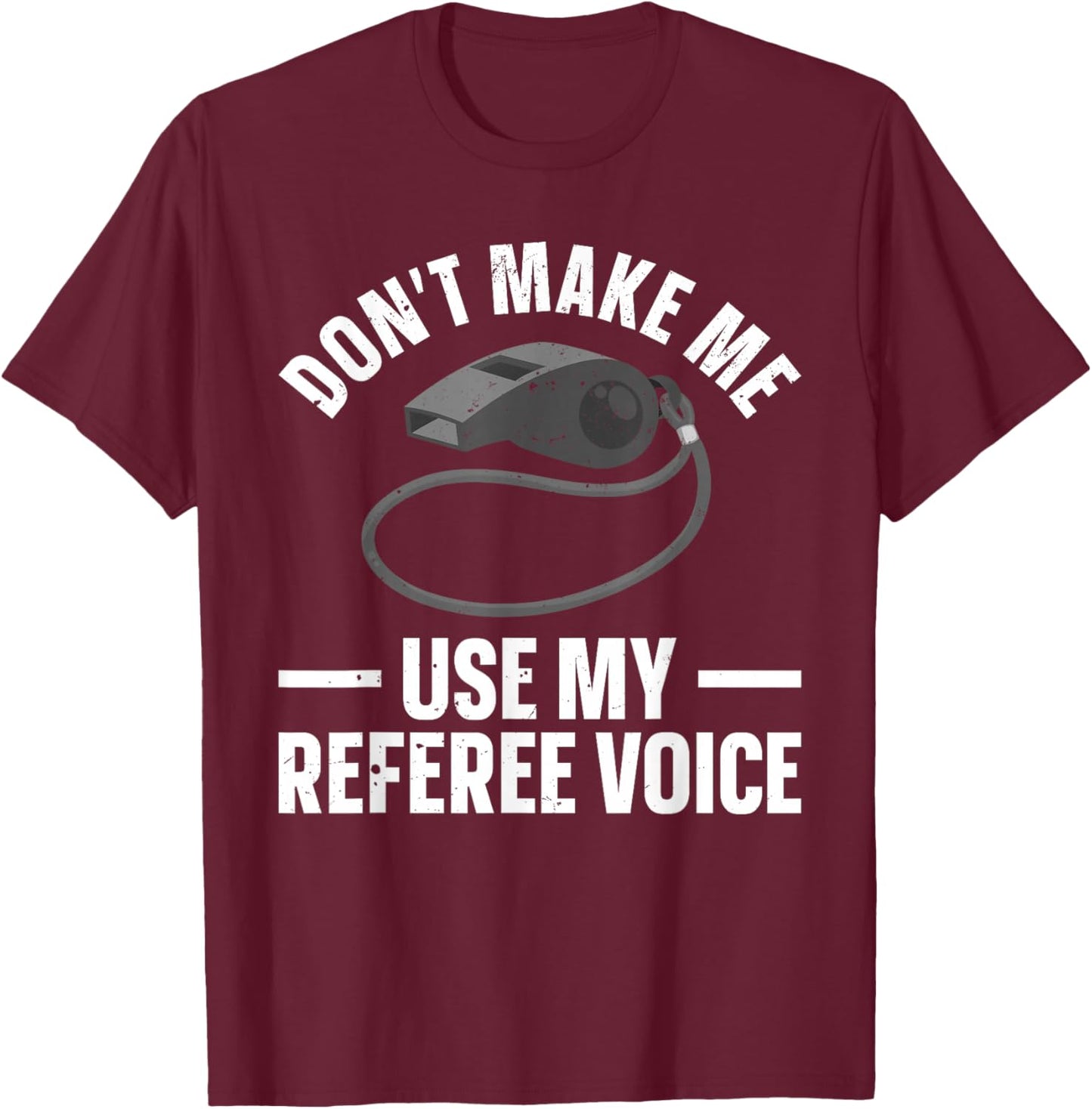Funny Referee Art Women Sports Ref Official Referee T-Shirt - T-Shirt | Maroon