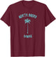 North Shore Palm Tree Hawaii Graffiti Style T-Shirt - T-Shirt | Maroon