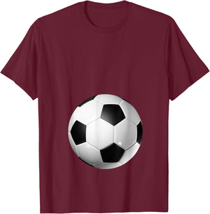 Football Baby Bump Pregnancy T-Shirt - T-Shirt | Maroon
