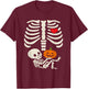 Halloween Baby Skeleton Heart Pregnancy Outfit T-Shirt - T-Shirt | Maroon
