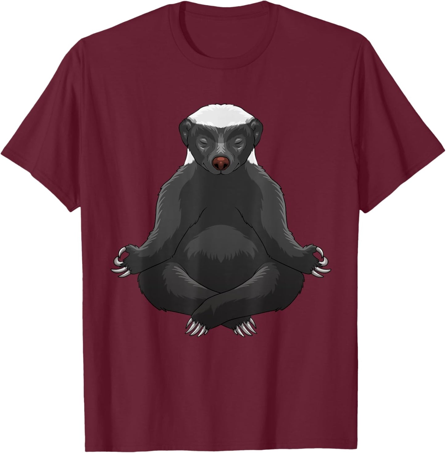 Funny Honey Badger Design Women Honey Badger Lover T-Shirt - T-Shirt | Maroon