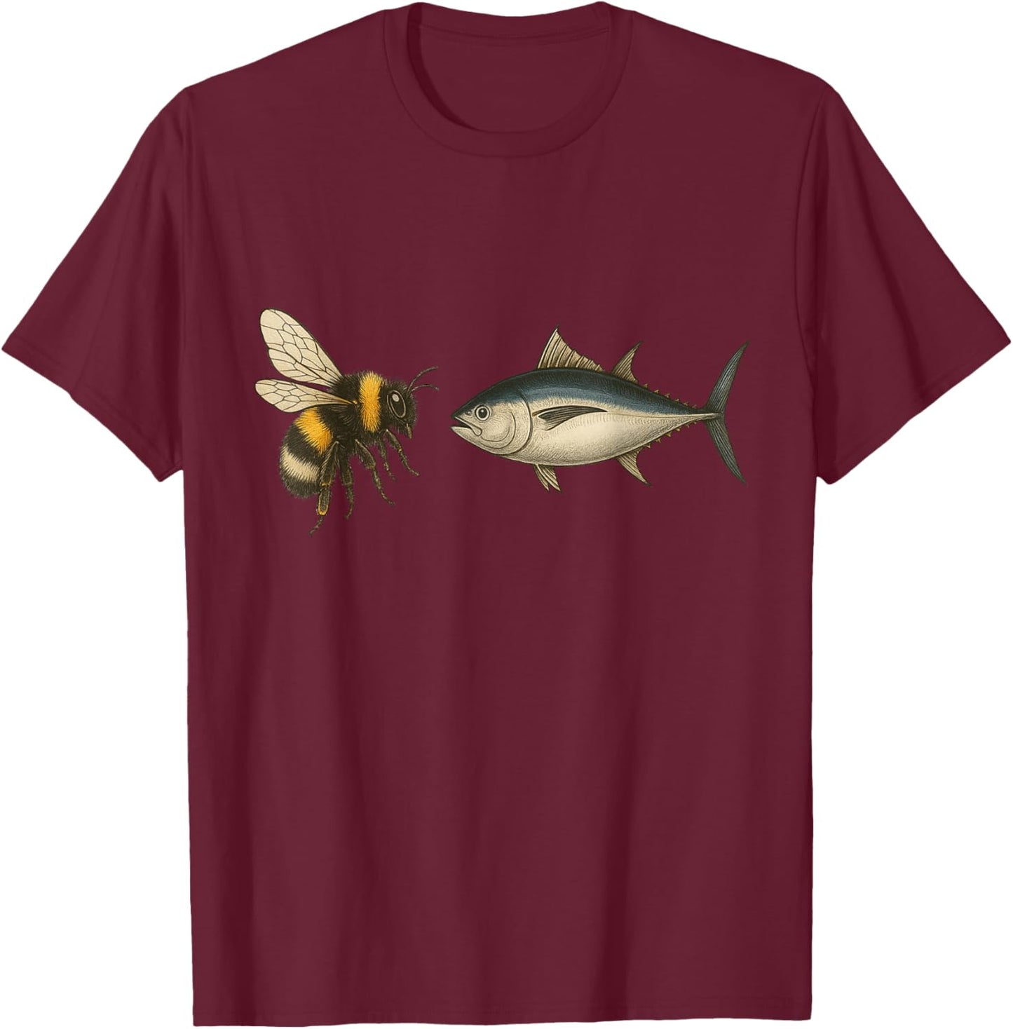 Bumble Bee Tuna Funny Animal Wordplay Humor T-Shirt - T-Shirt | Maroon