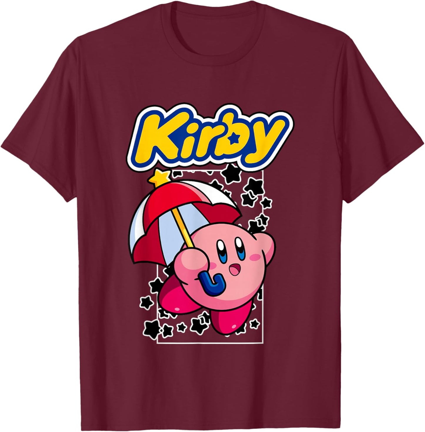 Kirby Many Emotions Nintendo Character Box Up T-Shirt - T-Shirt | Maroon