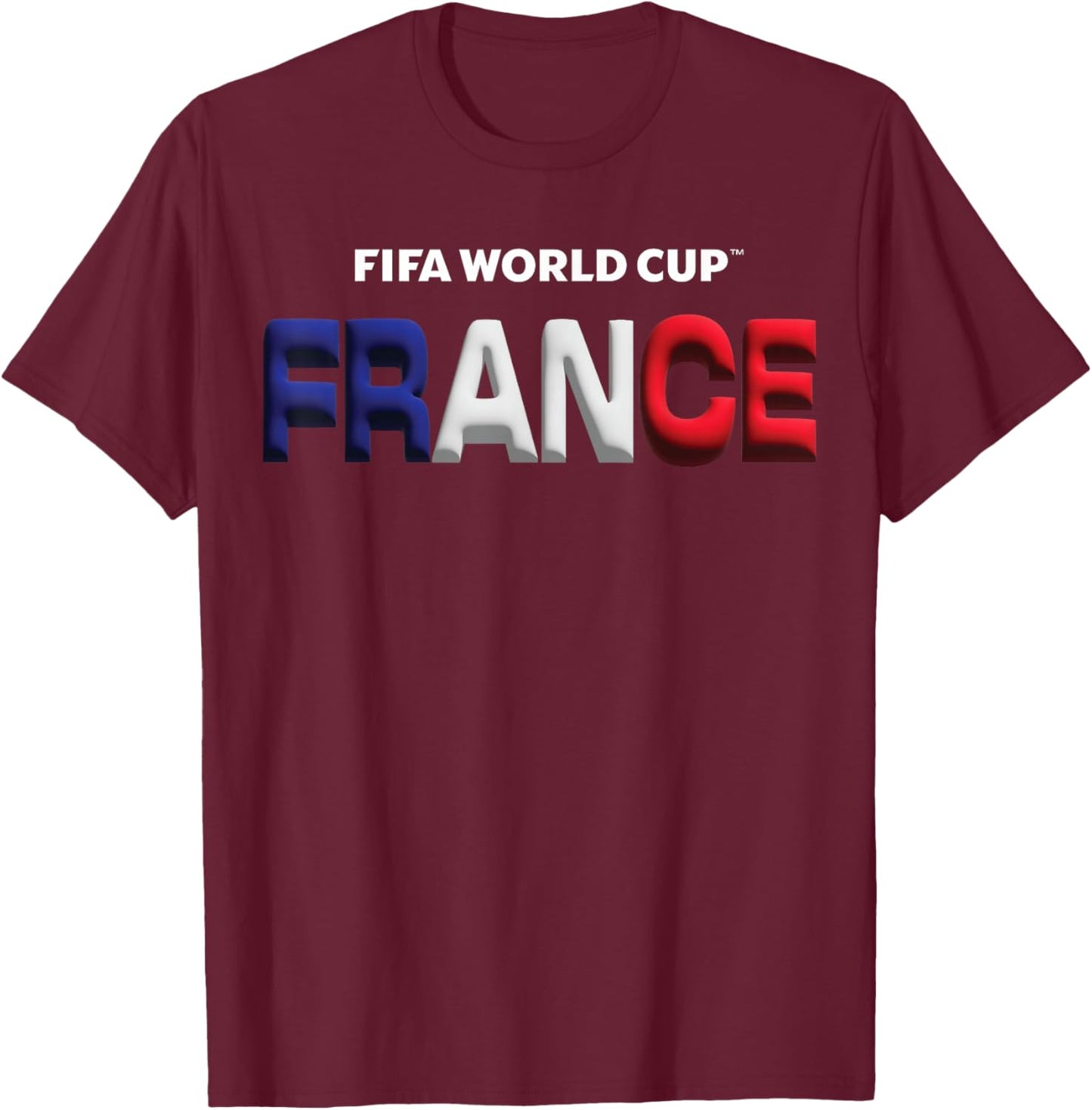 FIFA World CUP26 France Bubble Color T-Shirt - T-Shirt | Maroon