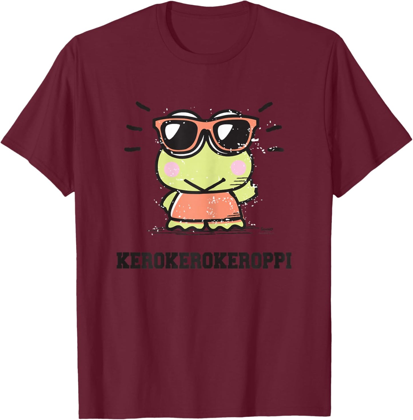 Hello Kitty - Keroppi Character T-Shirt - T-Shirt | Maroon