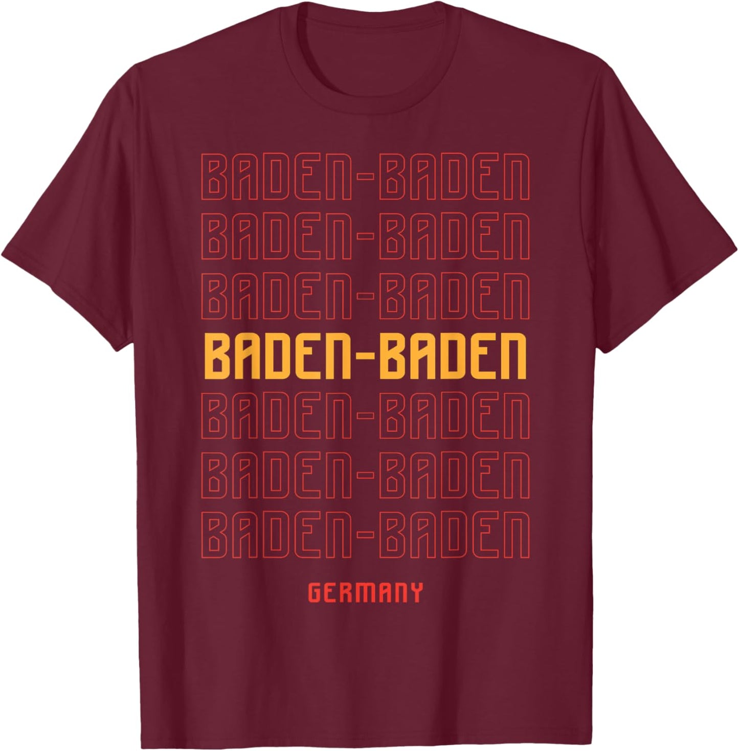 Baden Baden Germany T-Shirt - T-Shirt | Maroon