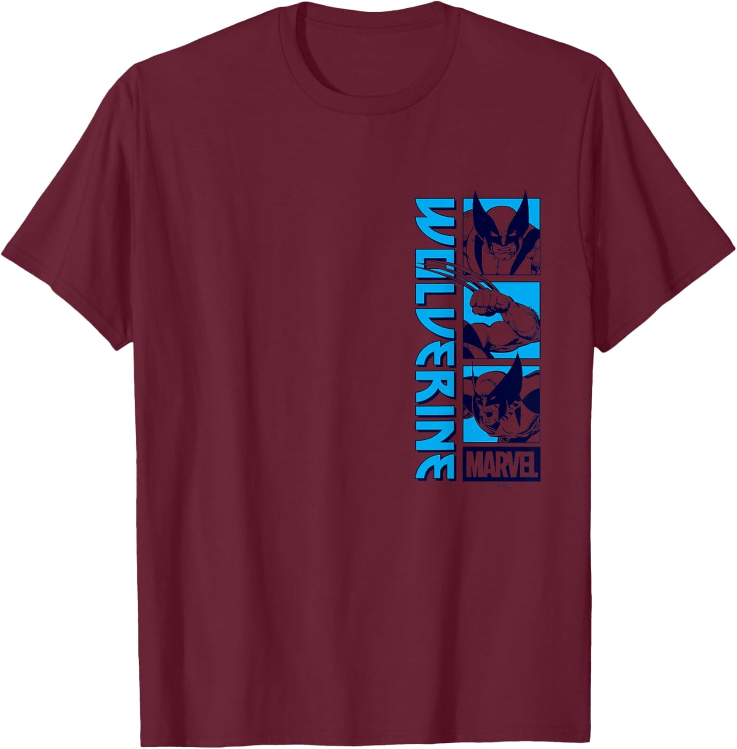Wolverine - Logan - Stacked Grid T-Shirt - T-Shirt | Maroon