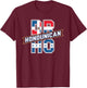Half Dominican Half Honduran Dominican Republic Honduras T-Shirt - T-Shirt | Maroon