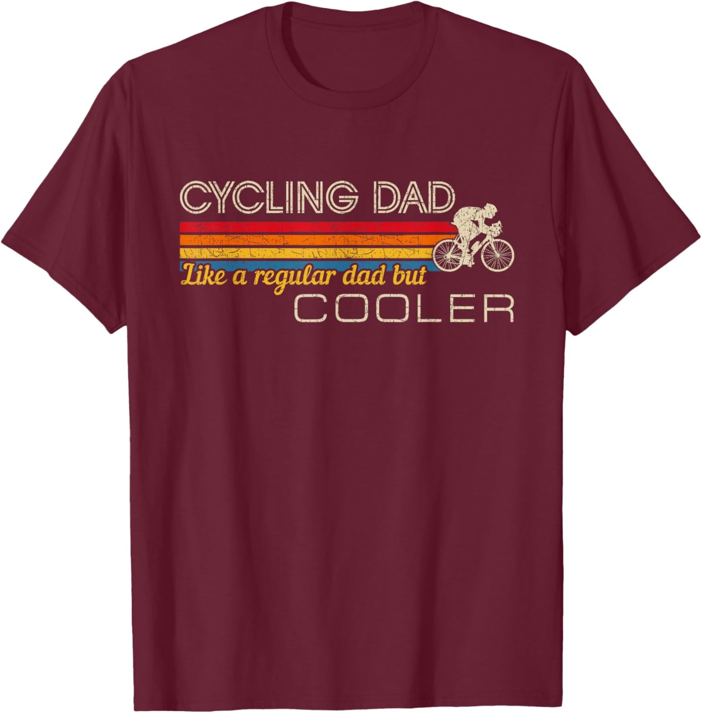 Radfahrer Papa Cycling Dad Radfahrer Papa Vatertag Fahrrad T-Shirt - T-Shirt | Maroon