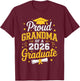 Proud Grandma of 2026 Graduate Senior Class 2026 Graduation T-Shirt - T-Shirt | Maroon