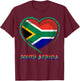 Drapeau Afrique du Sud Cœur Rustique Pride Art Graphic T-Shirt - T-Shirt | Maroon