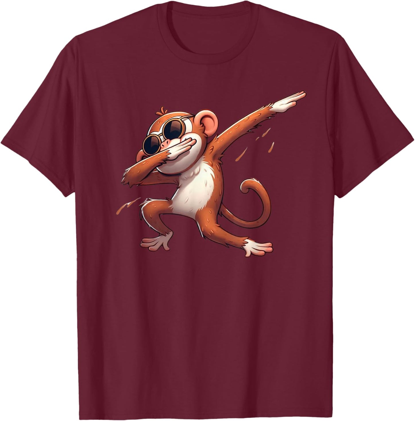 Funny Dab Dance Monkey For Monkey Lover Men Boys Women Kids T-Shirt - T-Shirt | Maroon