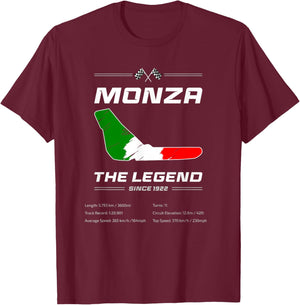 Monza Italien Historische Rennstrecke – 1921 Blueprint T-Shirt - T-Shirt | Maroon