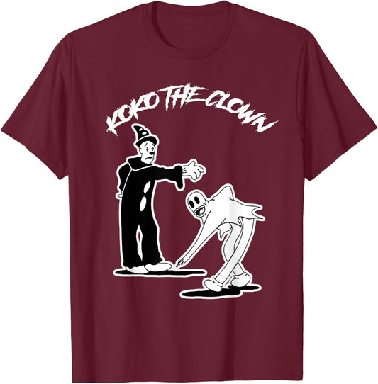 Koko the Clown Ghost Dance Gothic T-Shirt - T-Shirt | Maroon