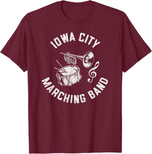 Iowa City Marching Band Vintage Classic Music Distressed T-Shirt - T-Shirt | Maroon