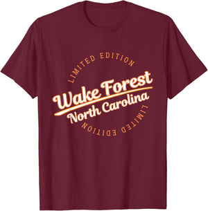 Retro Athletic Wake Forest NC Apparel T-Shirt - T-Shirt | Maroon