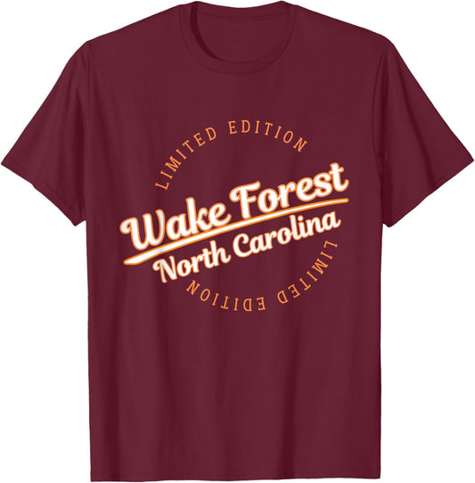 Retro Athletic Wake Forest NC Apparel T-Shirt - T-Shirt | Maroon