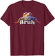 Vibrant Bearded Dragon Meme Design Featuring “Bruh” T-Shirt - T-Shirt | Maroon