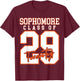 Sophomore Class of 2029 Back-to-School High School Sophomore T-Shirt - T-Shirt | Maroon