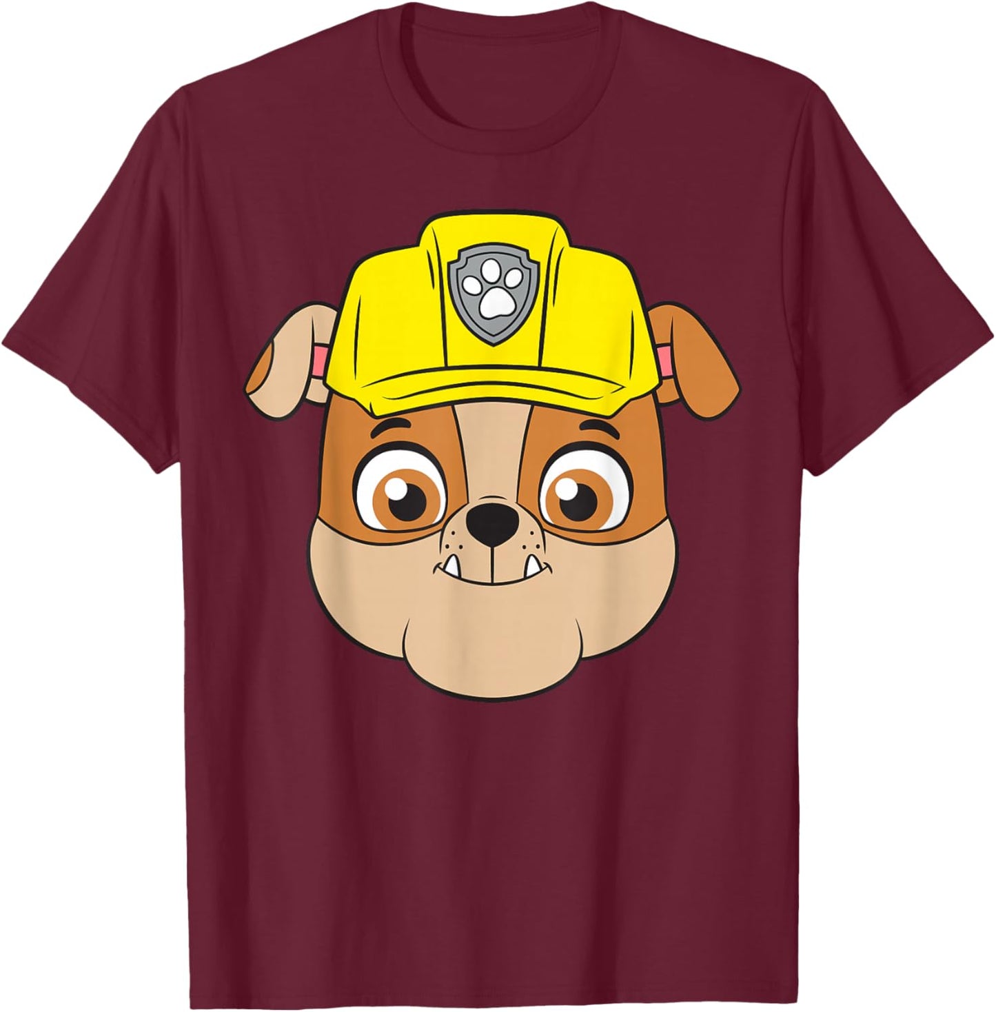 PAW Patrol Rubble Face T-Shirt - T-Shirt | Maroon
