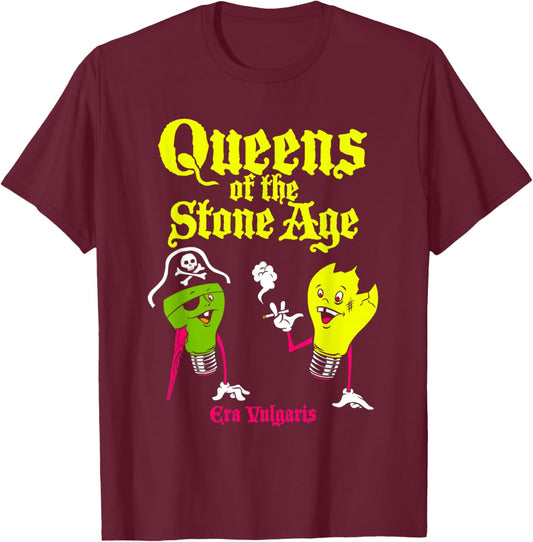 Official Queens of The Stone Age Era Vulgaris T-Shirt - T-Shirt | Maroon