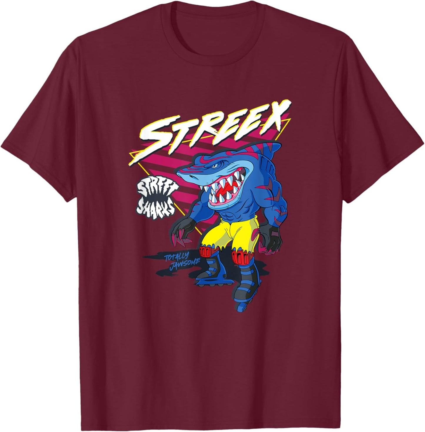 Street Sharks - Streex T-Shirt - T-Shirt | Maroon