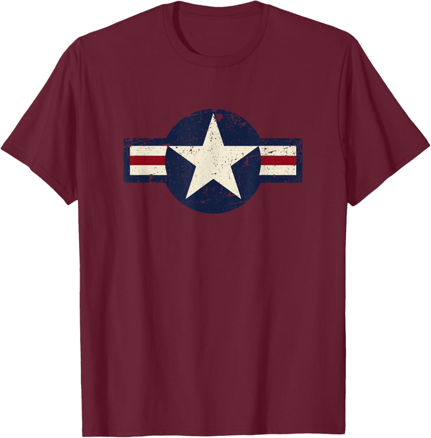 Millésime 1947 à présent Style Aviation Militaire américaine Roundel T-Shirt - T-Shirt | Maroon