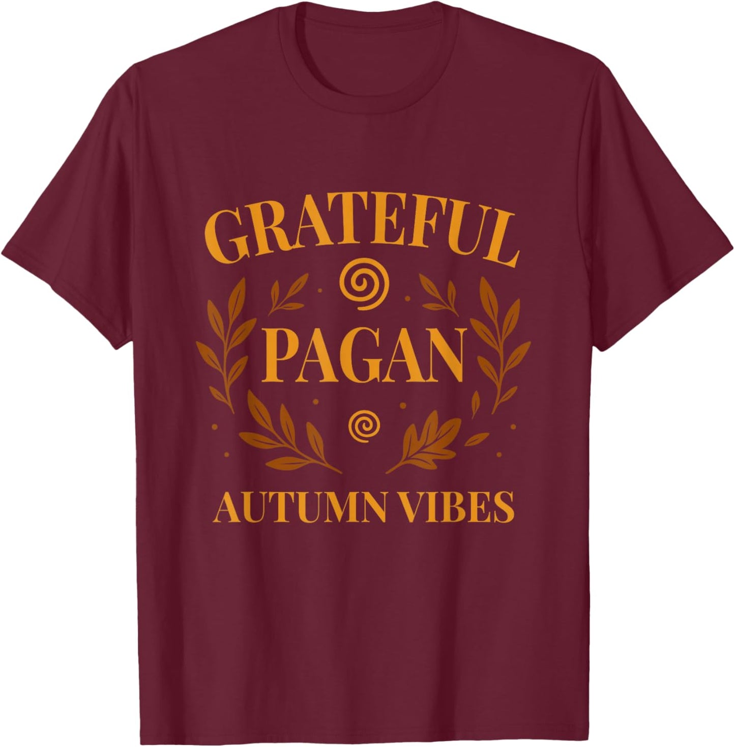 Mabon Pagan Design Autumn Equinox Witch Fall Vibes T-Shirt - T-Shirt | Maroon