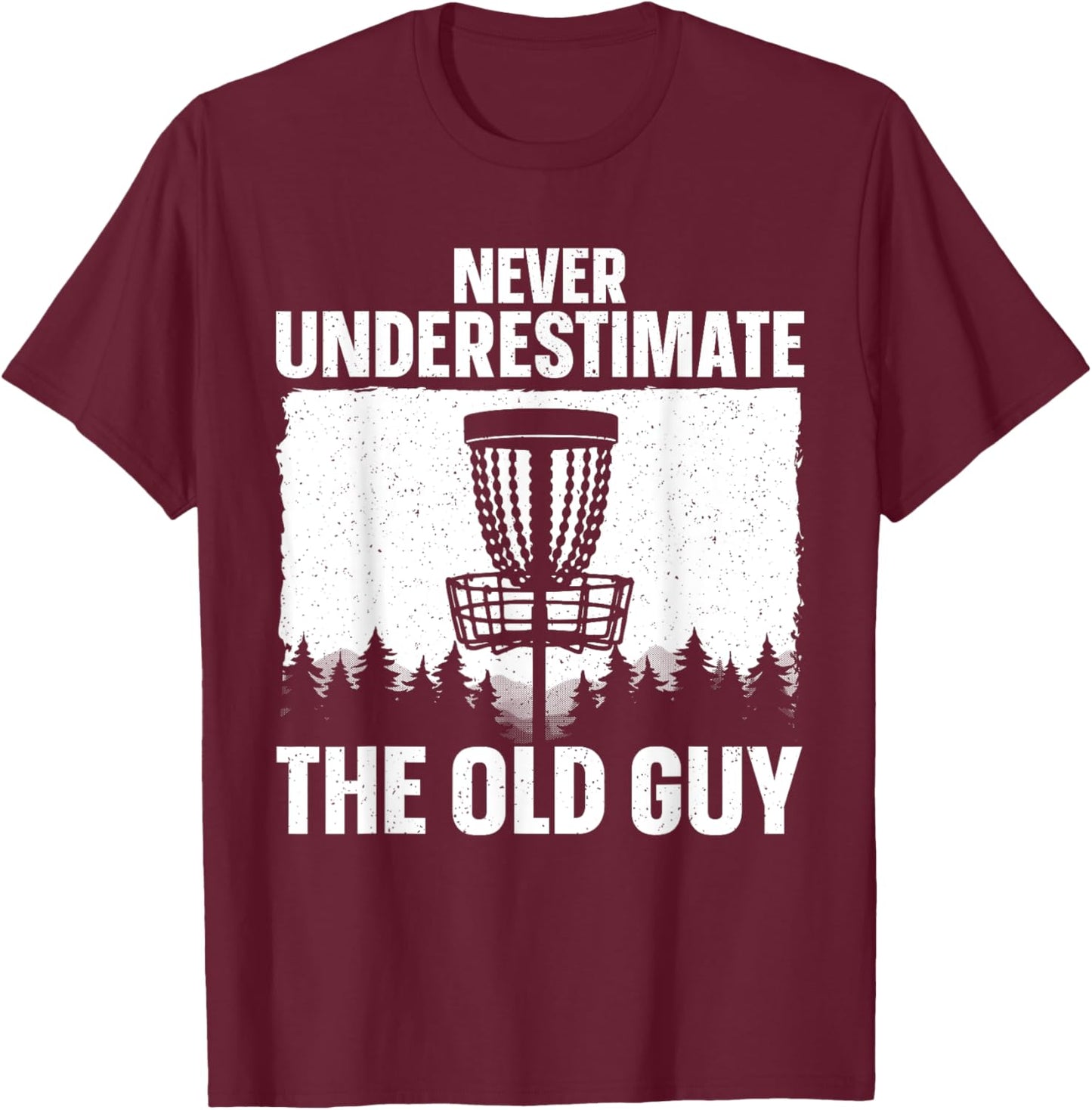 Disc Golf Art For Grandpa Men Dad Disc Golf Player Disc Golf T-Shirt - T-Shirt | Maroon