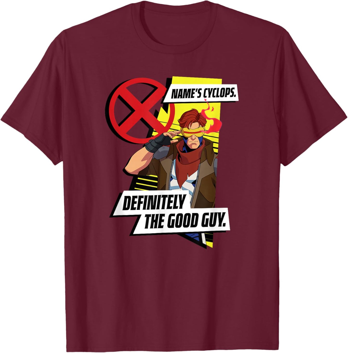 Marvel Studios X-Men '97 Season 2 Cyclops The Good Guy T-Shirt - T-Shirt | Maroon