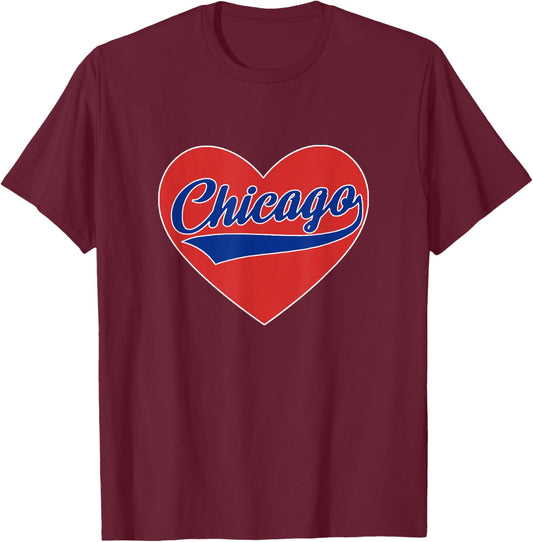 CHICAGO - Throwback Design - Classic T-Shirt - T-Shirt | Maroon