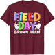 Field Day Brown Team Let The Games Begin Six Seven Meme T-Shirt - T-Shirt | Maroon