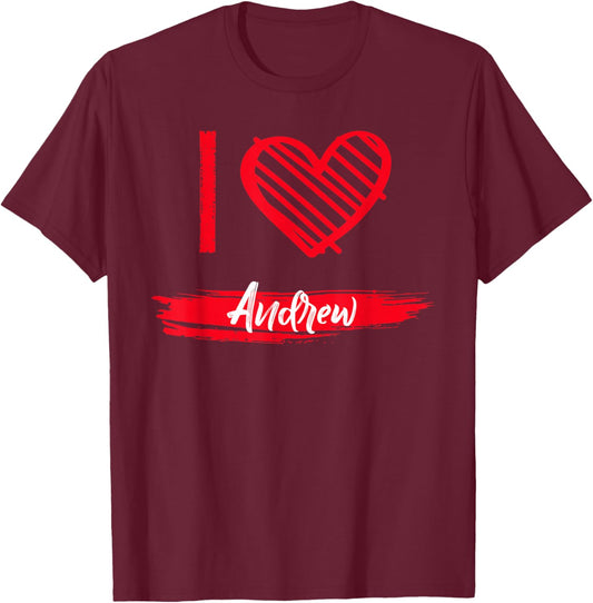 I Love Andrew County I Heart Andrew T-Shirt - T-Shirt | Maroon