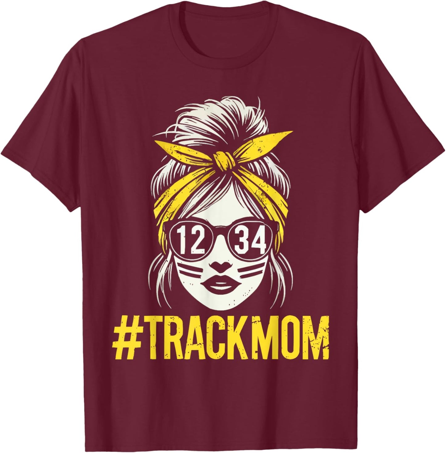 Track And Field Mom Athlete Runner Mothers Day T-Shirt - T-Shirt | Maroon