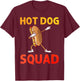 Cool Hotdog Outfit Women Adult Hotdog Hot Dog Lover T-Shirt - T-Shirt | Maroon