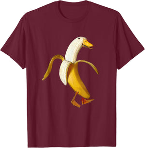 Banana Goose Duck: A Funny Animal T-Shirt - T-Shirt | Maroon
