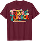 Groovy Future Teacher Student Graduation Teacher In Progress T-Shirt - T-Shirt | Maroon