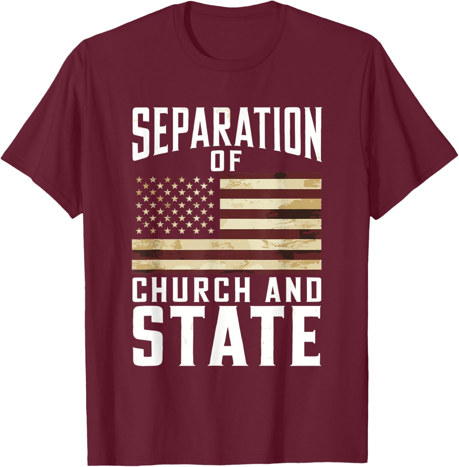 Separation Of Church And State T-Shirt - T-Shirt | Maroon
