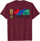 FIFA World CUP26 FIFA Host Country Trophäe Farbe T-Shirt - T-Shirt | Maroon
