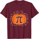 Pumpkin Pi Pie Math Teacher Funny Halloween Thanksgiving T-Shirt - T-Shirt | Maroon